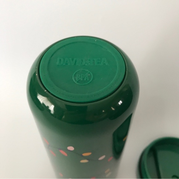 David’s Tea tumbler Travel Mug green Christmas light & Mouse. New . No box. - Picture 4 of 6